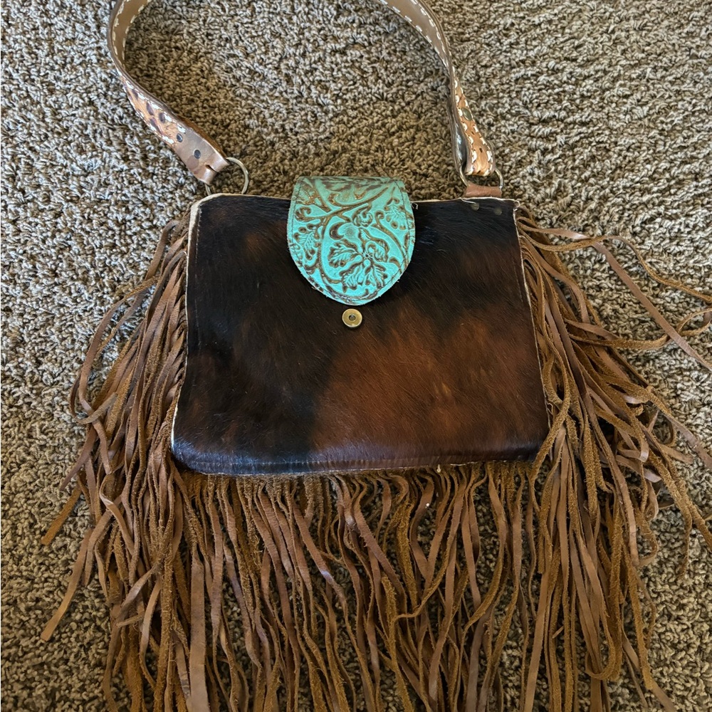 Fringe Leather Crossbody Bag